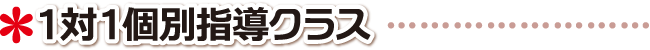 高松市 学習塾 １対１個別指導クラスについて
